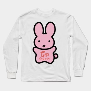 Chinese Zodiac Rabbit Doodle Art Long Sleeve T-Shirt